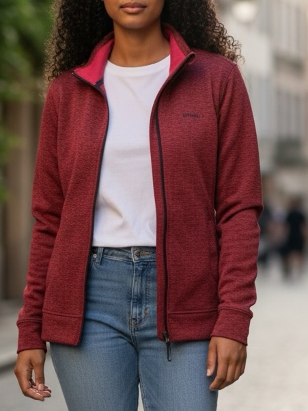 O'Neill Red Women's Zip-Up Sweater size XL